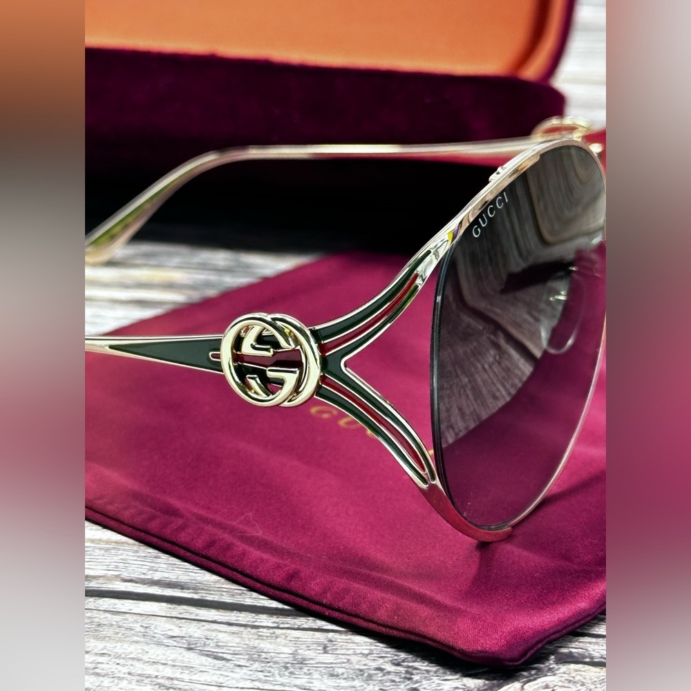 Gucci 63MM Oversized Oval Sunglasses NWOT​ - Picture 2 of 12